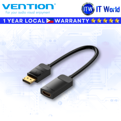 [HBZBB] Vention DP to HDMI 4K 60Hz Converter 0.15M Black | itw