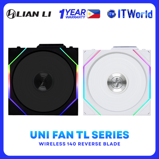 Lian Li Uni Fan TL Wireless 140 Reverse Blade ARGB Case Fan Black | White