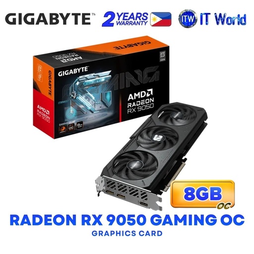 [GV-R9050GAMING-OC-8GD] Gigabyte Radeon RX 9050 Gaming OC 8GB GDDR6 Triple Fans Graphics Card GV-R9050GAMING-OC-8GD
