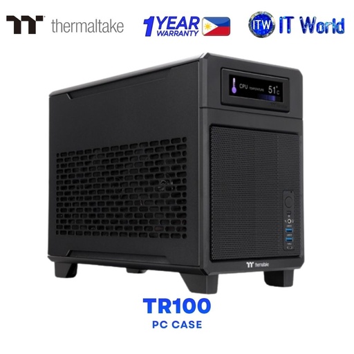 [CA-11A-00S1NN-00] Thermaltake TR100 Mini Tower Compact Dual-Chamber Design Steel Panel PC Case - Black CA-11A-00S1NN-00