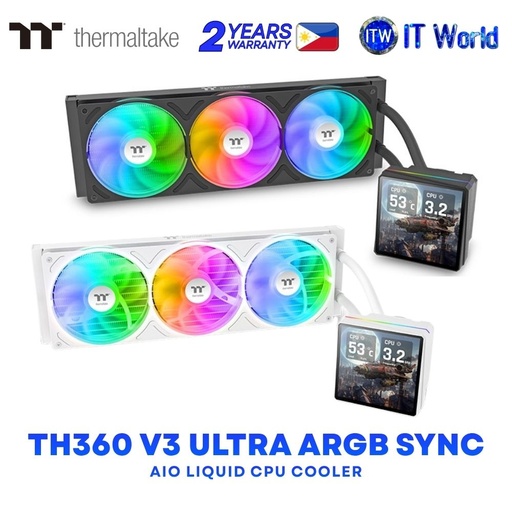Thermaltake TH360 V3 Ultra ARGB Sync AIO Liquid Cooler (Black/Snow)