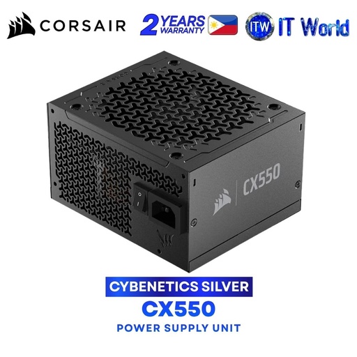 [CS-CP-9020324-NA] Corsair CX550 550W ATX 3.1 Cybenetics Silver Non-Modular Power Supply Unit - Black CS-CP-9020324-NA