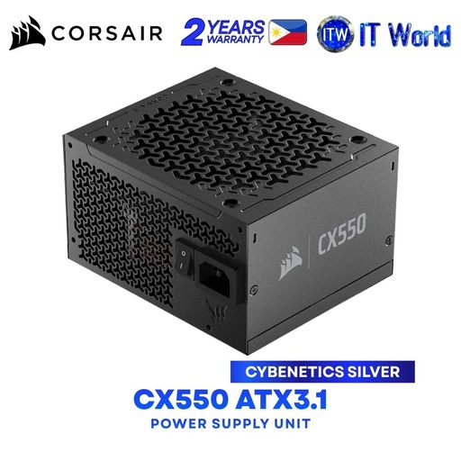 [CS-CP-9020324-NA] Corsair CX550 550W ATX3.1 Cybenetics Silver Non-Modular Power Supply Unit CP-9020324-NA