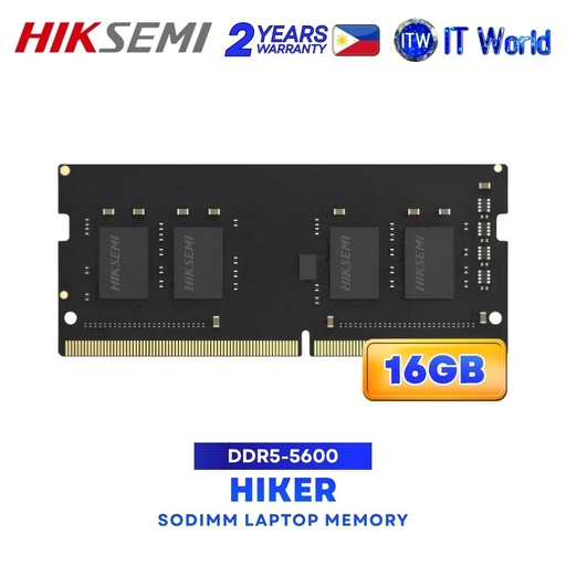 [HSC516S56Z1 16G] Hiksemi Hiker 8GB (1x8GB) / 16GB (1x16GB) DDR5-5600Mhz Single Kit SODIMM Laptop Memory HSC516S56Z1 16G