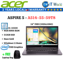 Acer Aspire 5 14" i5-1235U, 8GB DDR4 RAM, 512GB NVMe SSD, Intel UHD Graphics Notebook Laptop ITWorld