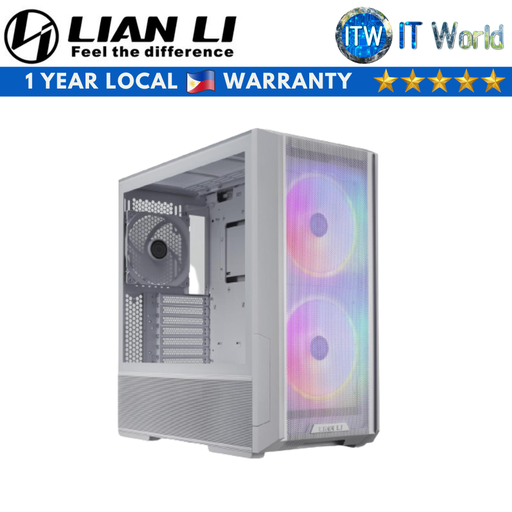 [G99.LAN216RW] Lian Li Lancool 216 RGB Mid-Tower Tempered Glass PC Case (White) (White)