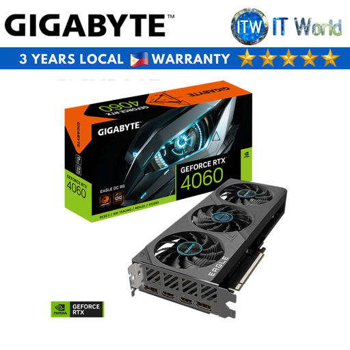 [GV-N4060EAGLE-OC-8GD] Gigabyte Geforce RTX 4060 Eagle OC 8GB GDDR6 Graphics Card (GV-N4060EAGLE-OC-8GD)