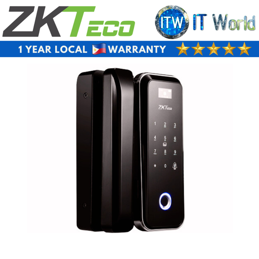[GL300] ITW | ZKTeco GL300 Glass Door Lock with Fingerprint, MF Card, Password Verification