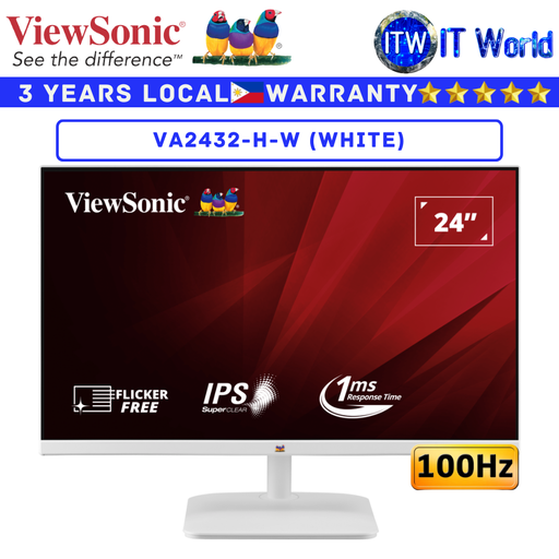 [VA2432-H-W (white)] Viewsonic Gaming Monitor VA2432-H-W 24&quot; FHD / 100Hz / IPS / 1ms MPRT (White) (VA2432-H-W (white))