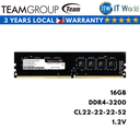 Teamgroup Elite DDR4-3200Mhz CL22-22-22-52 Desktop Memory (16GB)