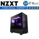 NZXT H5 Flow RGB Compact ATX Mid-Tower Tempered Glass PC Case with RGB Fans (Black | White)