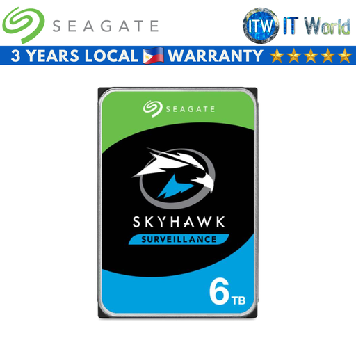 [ST6000VX001] Seagate Skyhawk 6TB 256MB 3.5 SATA 6Gb/s Internal Hard Disk Drive (ST6000VX001)