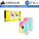 Corsair iCUE Link QX140 RGB 140mm Magnetic Dome Dual Fan Kit - White (CO-9051008-WW)