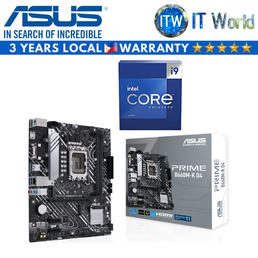 [ASUS PRIME B660M-K D4/I9-13900] Intel Core i9-13900 Desktop Processor with ASUS Prime B660M-K D4 Motherboard Bundle