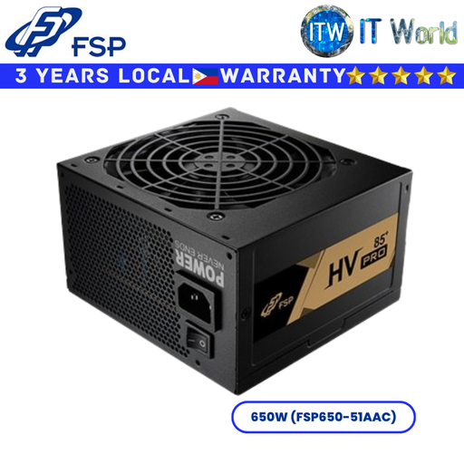 [FSP650-51AAC] FSP HV PRO 85+ 650W - Active PFC, ATX PSU (FSP650-51AAC) (650W)
