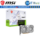 MSI Geforce RTX 4060 Ventus 2X White 8GB GDDR6 OC VTS Graphic Card