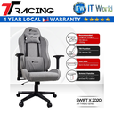 TTRacing Swift X 2020 Air Threads Fabric Gaming Chair (Dusk-Black/Dawn-Grey) (Dawn-Grey)