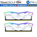 Teamgroup DELTAα RGB White Heatsink 32GB (2x16GB) DDR5-6000Mhz Gaming RAM (FF8D532G6000HC38ADC01)