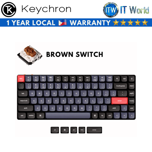 [K3PH3 Black - Brown Switch] Keychron K3 Pro Black QMK/VIA Wireless Custom Mechanical Hot-Swappable Keyboard (Brown Switch) (Brown Switch)