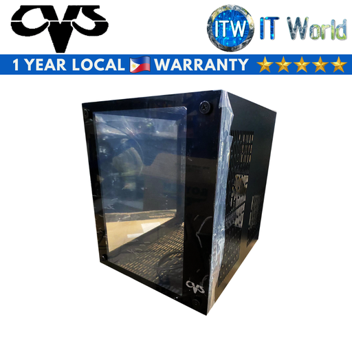 [CVS-KRONOS-BK] CVS Kronos Mini-Tower Tempered Glass Gaming PC Case (Black) (Black)