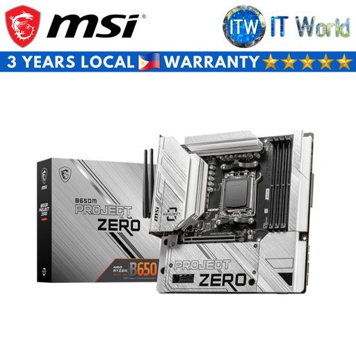 [B650M PROJECT ZERO] MSI B650M Project Zero mATX AMD Ryzen DDR5 Motherboard