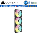 Corsair iCUE Link QX120 RGB 120mm Magnetic Dome RGB Fan - Triple Fan Kit (Black / White)