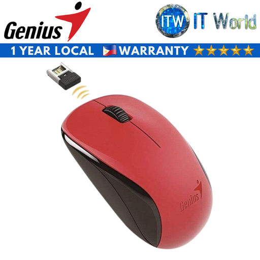[GEN31030027403 Red] Genius NX7000 (2.4Ghz Wireless BlueEye Mouse, 1200 dpi) (Red) (Red)