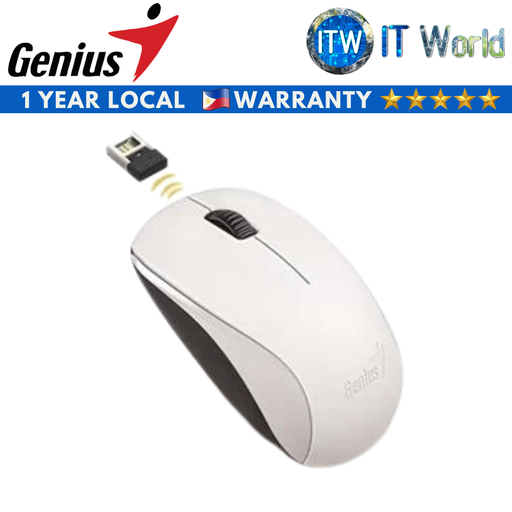[GEN31030027401 White] Genius NX7000 (2.4Ghz Wireless BlueEye Mouse, 1200 dpi) (White) (White)