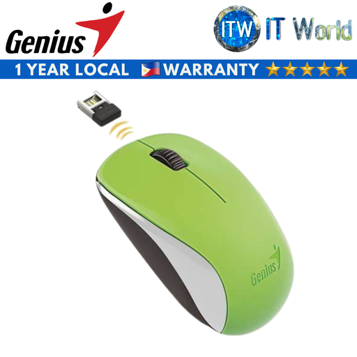 [GEN31030027404 Green] Genius NX7000 (2.4Ghz Wireless BlueEye Mouse, 1200 dpi) (Green) (Green)