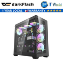 Darkflash DS900 Tempered Glass ATX PC Gaming Case (Black)