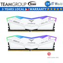Teamgroup T-Force Delta RGB White 32GB (2x16GB) DDR5-6000Mhz CL18 RAM (FF4D532G6000HC38ADC01)