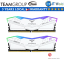 Teamgroup T-Force Delta RGB White 32GB (2x16GB) DDR5-6000Mhz RAM (FF4D532G6000HC38ADC01)