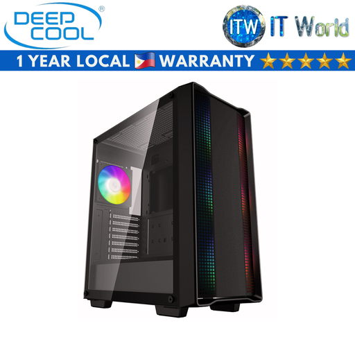 [R-CC560-BKTAA4-G-2] Deepcool CC560 ARGB V2 Black Mid-Tower Tempered Glass PC Case