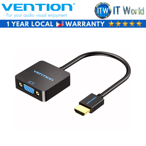 [ACRBB-SCB] Vention HDMI to VGA Converter with Female Micro USB and Audio Port 0.15M Black (ACRBB-SCB)