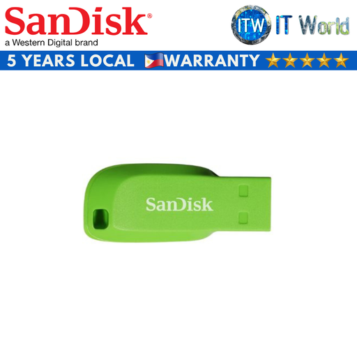 [SDCZ50C-032G-B35GE] SanDisk 32GB Cruzer Blade USB 2.0 Flash Drive (Black, Blue, Green, Pink) (Green) (Green)