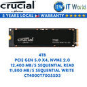Crucial T700 Pro PCIe Gen 5.0 x4 NVMe M.2 2280 Internal SSD (4TB)