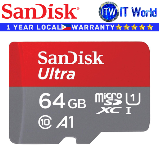 [SDSQUAB-064G-GN6MN] SanDisk SD Card Memory Card Ultra microSDXC Memory 64GB (SDSQUAB-064G-GN6MN) (64GB)