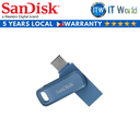SanDisk 64GB Ultra Dual Drive Go USB Type-C Flash Drive (Black | Peach | Navy Blue | Green) (Navy Blue)