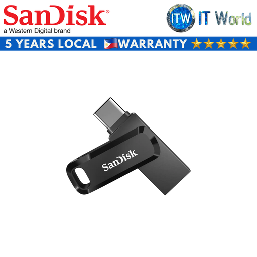 [SDDDC3-064G-G46] SanDisk 64GB Ultra Dual Drive Go USB Type-C Flash Drive (Black | Peach | Navy Blue | Green) (Black) (Black)