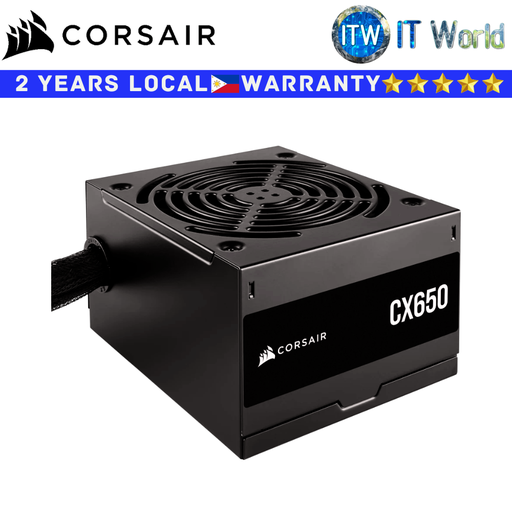[CS-CP-9020278-NA] Corsair PSU 650 Watts Power Supply Unit 80+ Bronze Non-Modular CX650 (CS-CP-9020278-NA) (CX650)