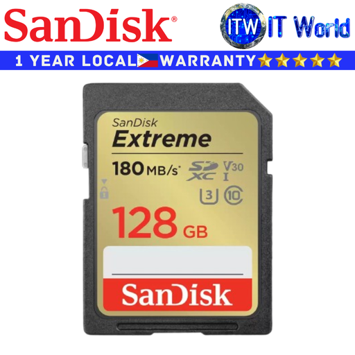 [SDSDXVA-128G-GNCIN] SanDisk SD Card Memory Card 128GB Extreme SD UHS-I Card (SDSDXVA-128G-GNCIN) (128GB)