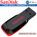 SanDisk Cruzer Blade USB 2.0 Flash Drive Black (64GB | 128GB)