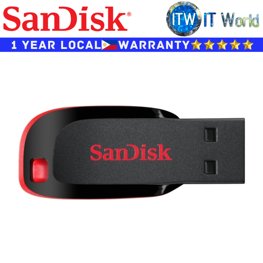 [SDCZ50-016G-B35] SanDisk USB Flash Drive 16GB Cruzer Blade USB 2.0 Black (SDCZ50-016G-B35) (Black)