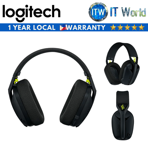 [G435 BLACK] Logitech G435 Lightspeed Wireless Bluetooth Gaming Headset (Black/Blue/White) (Black)