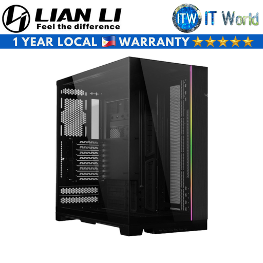 [O11DEXL-X Black] Lian Li O11 Dynamic EVO XL Full Tower Tempered Glass PC Case (Black) (Black)