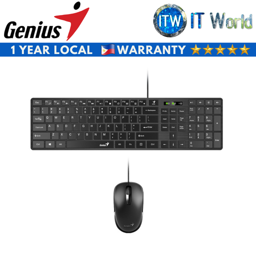 [GEN31330007400] Genius Slimstar C126 Wired Slim KB and Mouse Combo (GEN31330007400)
