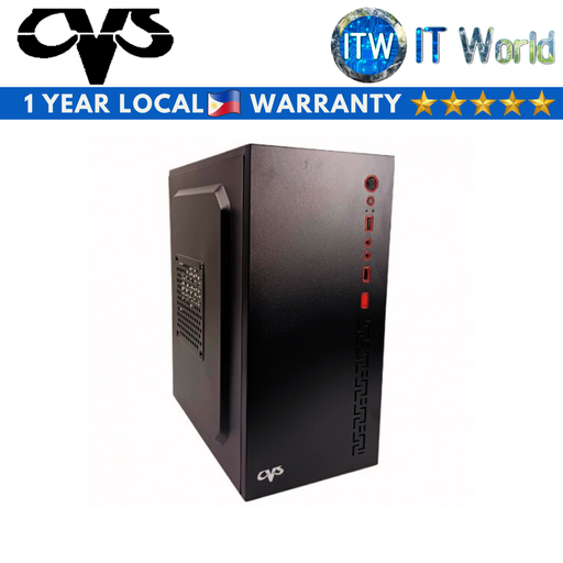 [CVS 1722] CVS 1722 Computer Case with 750W PSU - 120mm Fan/Flat Cables/Black (M-ATX)
