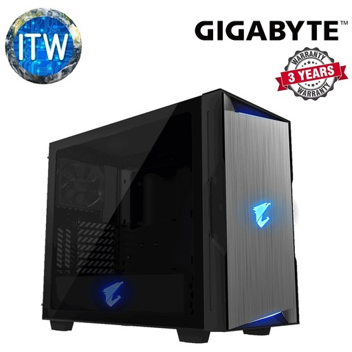 [GP-AC300G] GIGABYTE AORUS C300 GLASS ATX Mid-tower Gaming PC Case (Black)