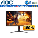 AOC 24G4/71 - 24" FHD(1920 × 1080) / 180Hz / IPS / 1ms (GTG) / Gaming Monitor