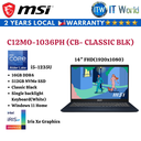 MSI Modern 14 C12MO-1033PH | i5-1235U | DDR4 16GB | 512GB SSD | Iris Xe Laptop IT World(Classic Blk)